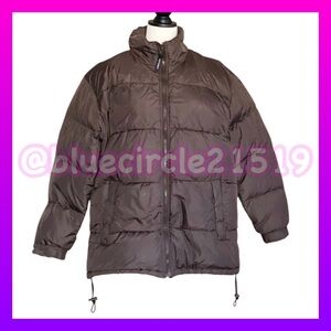 Old Navy Women’s Puffer Coat Zip Up with Hidden Hood Brown Size Large